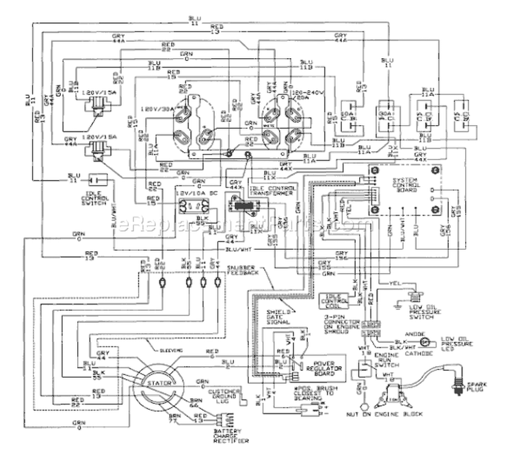 Page D Diagram and Parts List for 9441-5 3,500 XL Briggs and Stratton Generator